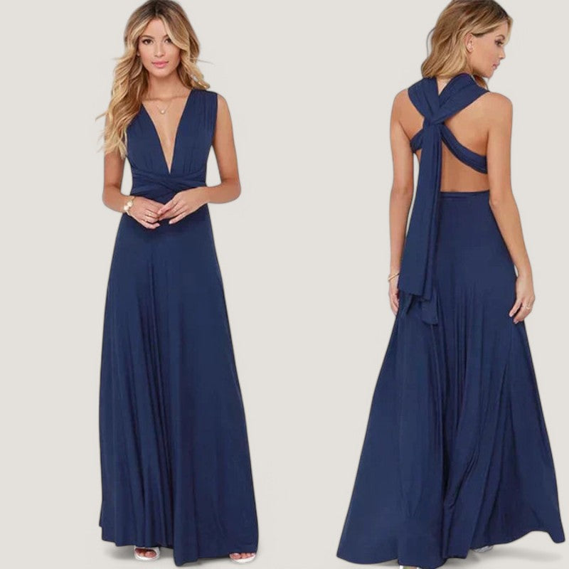 Elegant Dam Maxi Klänning med Plissering – Mångsidig &amp; Bekväm