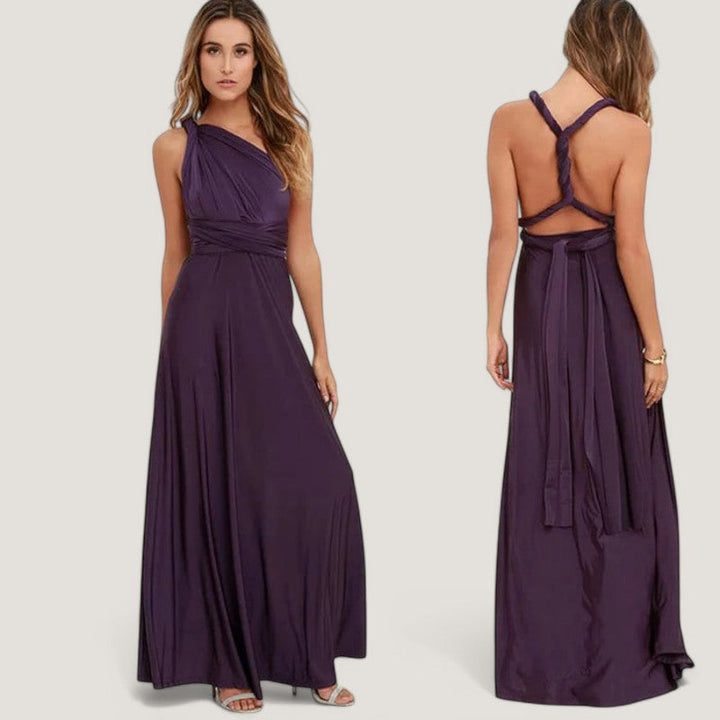 Elegant Dam Maxi Klänning med Plissering – Mångsidig &amp; Bekväm