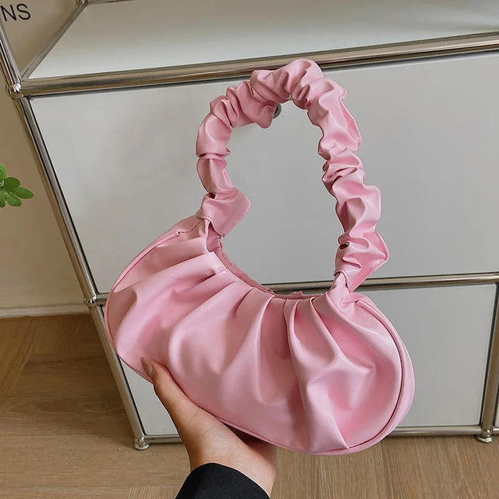 Elegant Plissert Axelväska för Kvinnor