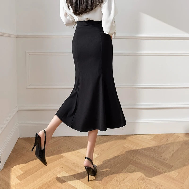 Kvinnor Slim Fit Havfrueskjört – Elegant och Mångsidig