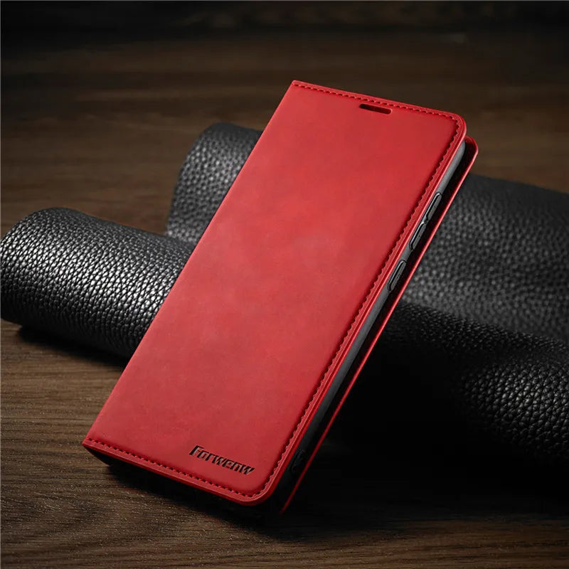 Magnetisk iPhone-deksel i Premium Läder för Män och Kvinnor