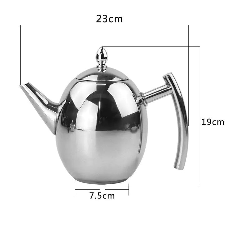 Elegant Tekanne i Rustfritt Stål med Integrerad Tesil