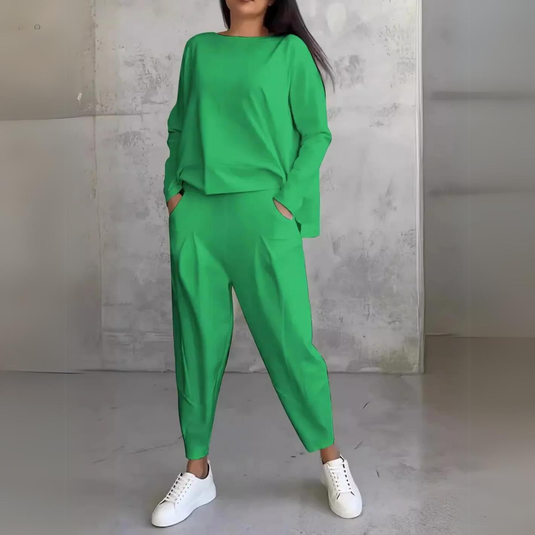 Dam Elegant Tvådelad Set för Komfort och Stil