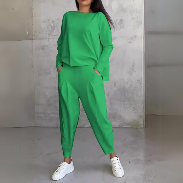 Dam Elegant Tvådelad Set för Komfort och Stil