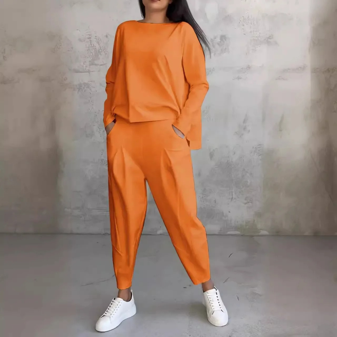 Dam Elegant Tvådelad Set för Komfort och Stil