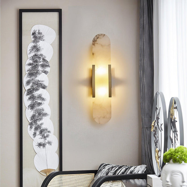 Vägglampa i Alabast | Elegant Design | Tidlös Skönhet