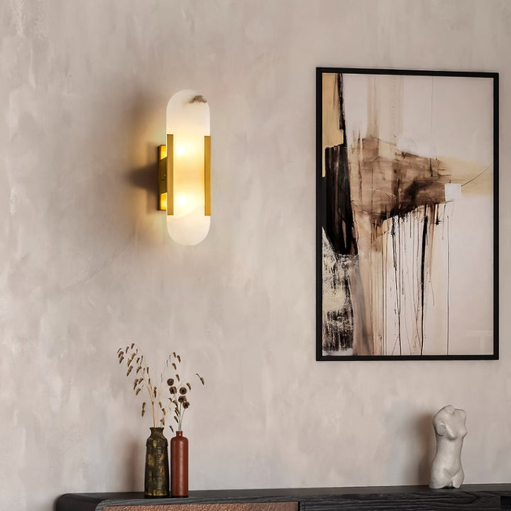 Vägglampa i Alabast | Elegant Design | Tidlös Skönhet