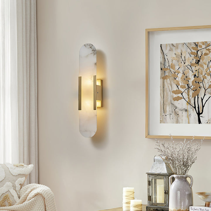 Vägglampa i Alabast | Elegant Design | Tidlös Skönhet