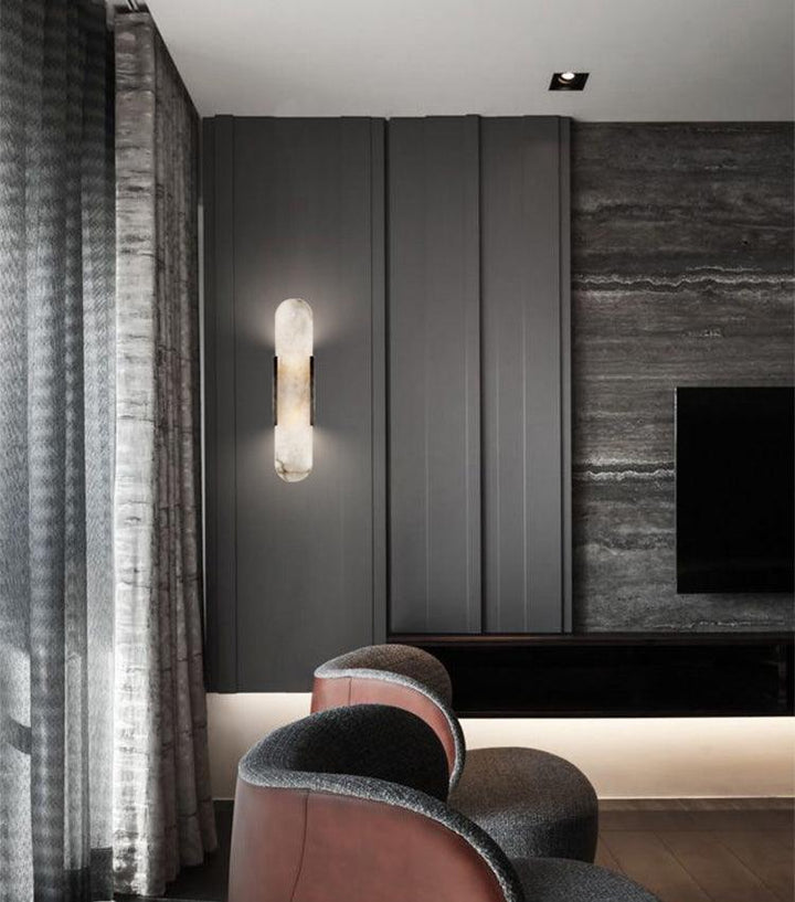 Vägglampa i Alabast | Elegant Design | Tidlös Skönhet