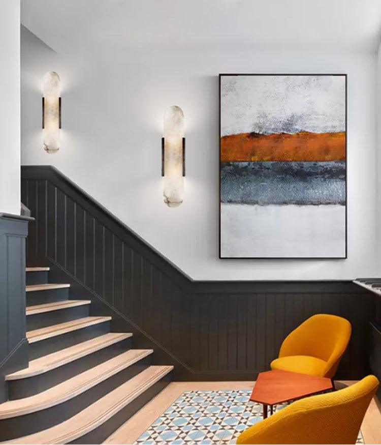 Vägglampa i Alabast | Elegant Design | Tidlös Skönhet