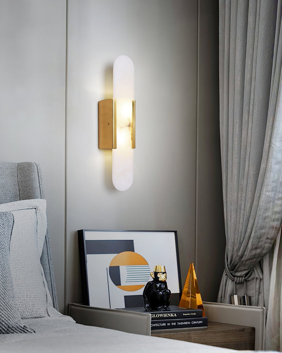 Vägglampa i Alabast | Elegant Design | Tidlös Skönhet