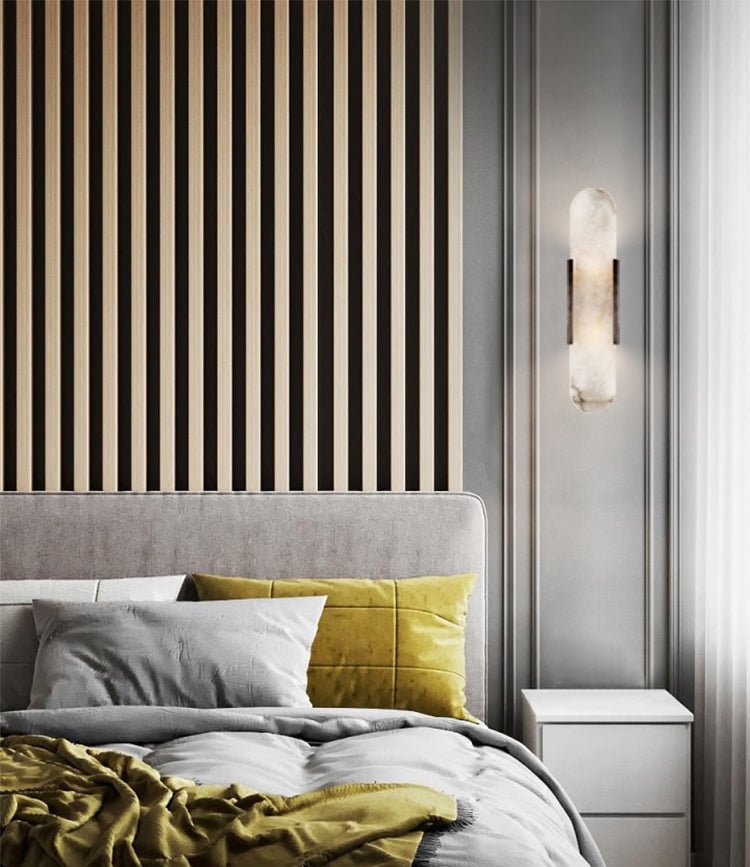 Vägglampa i Alabast | Elegant Design | Tidlös Skönhet