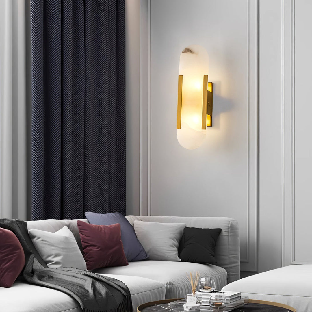 Vägglampa i Alabast | Elegant Design | Tidlös Skönhet