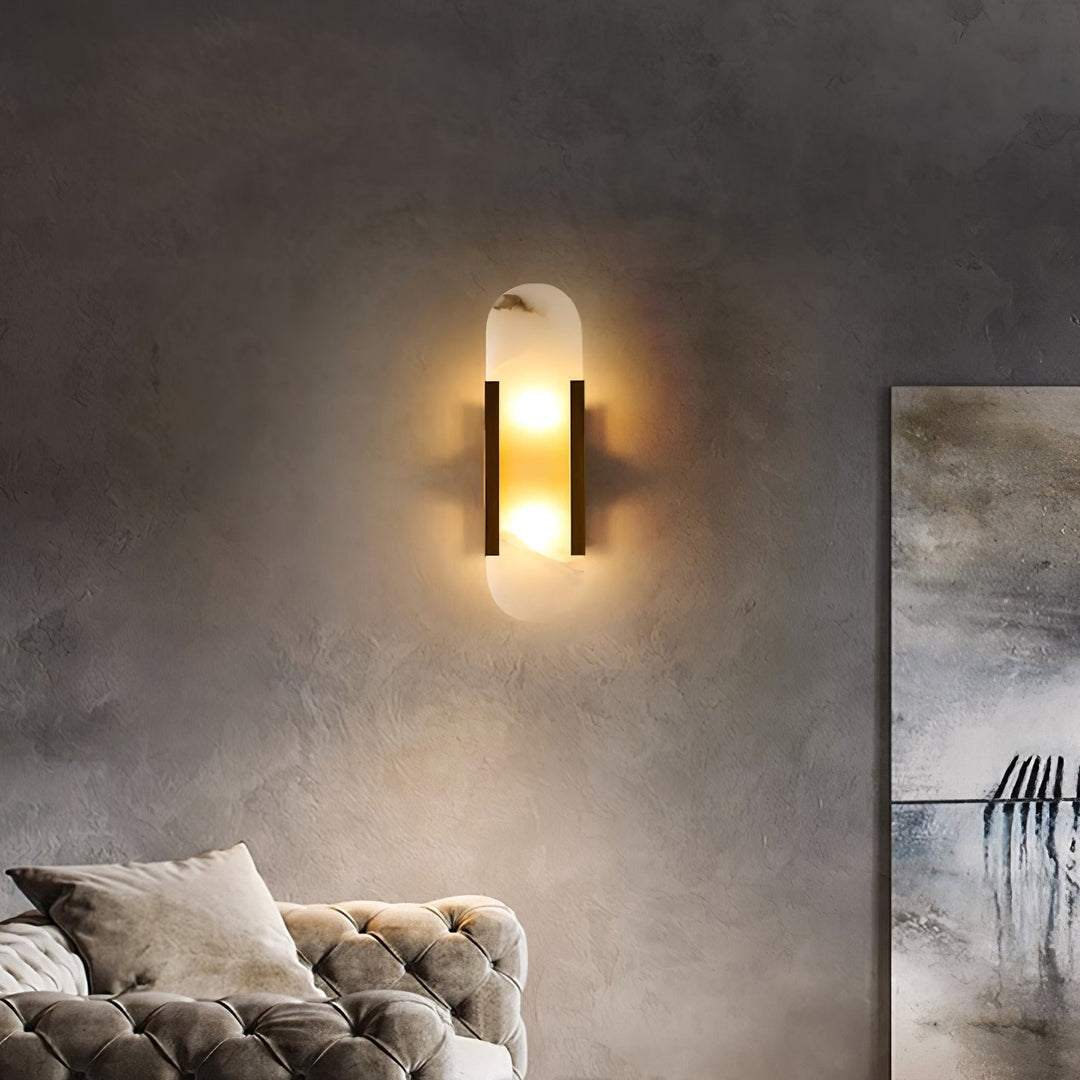 Vägglampa i Alabast | Elegant Design | Tidlös Skönhet