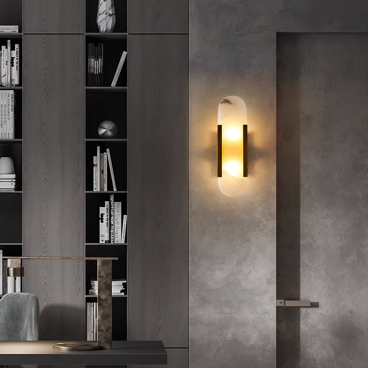 Vägglampa i Alabast | Elegant Design | Tidlös Skönhet