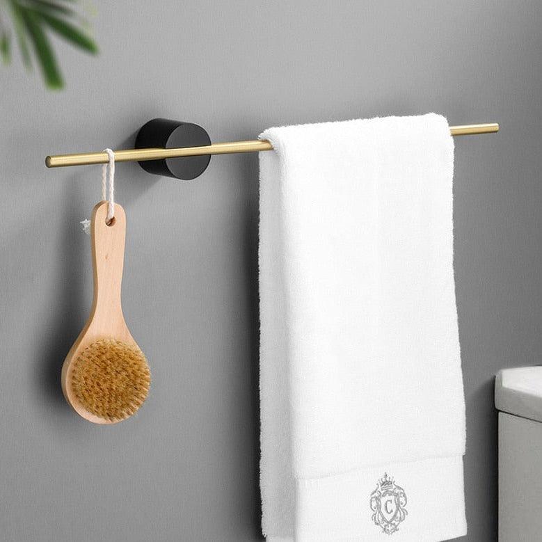 Elegant Håndkleholder med Justerbar Stang – Organiser Badrummet Ditt