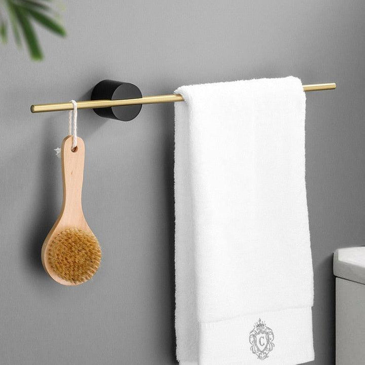 Elegant Håndkleholder med Justerbar Stang – Organiser Badrummet Ditt