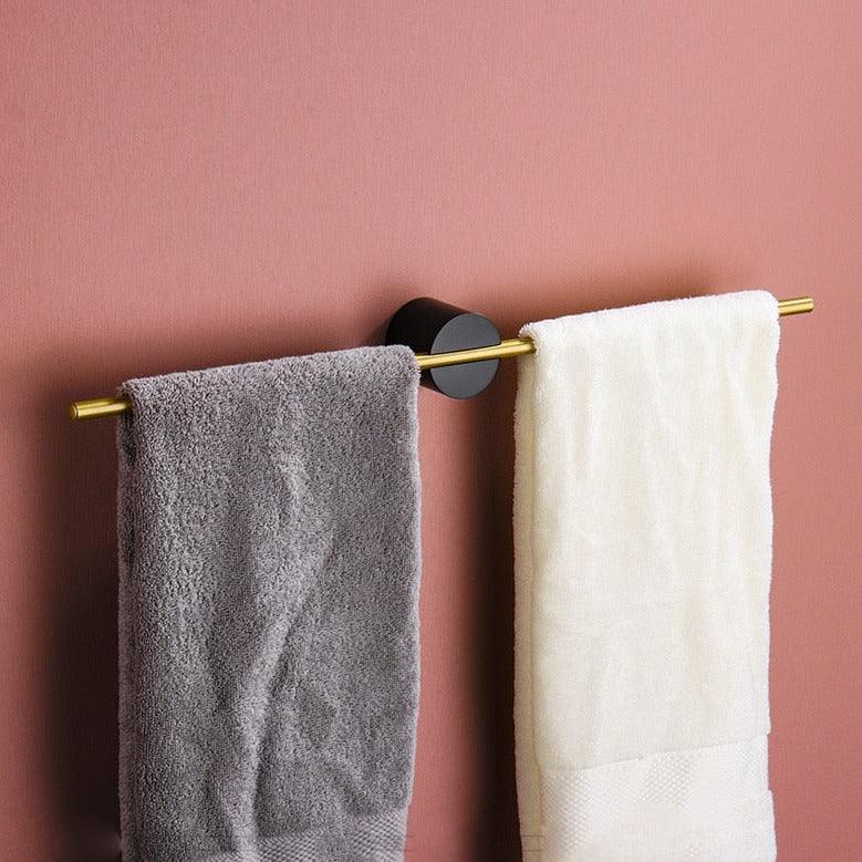 Elegant Håndkleholder med Justerbar Stang – Organiser Badrummet Ditt