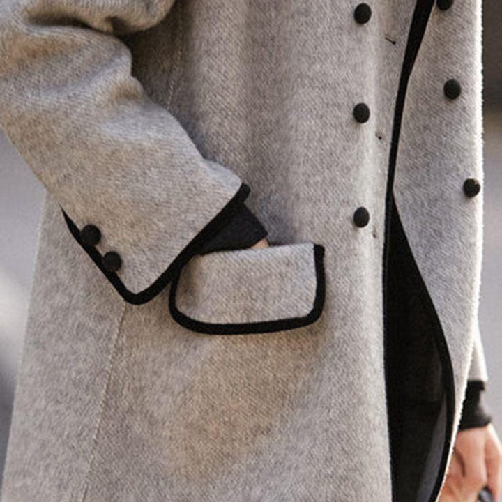 Elegant &amp; Varm Vintage Långärmad Overfrakk för Kvinnor