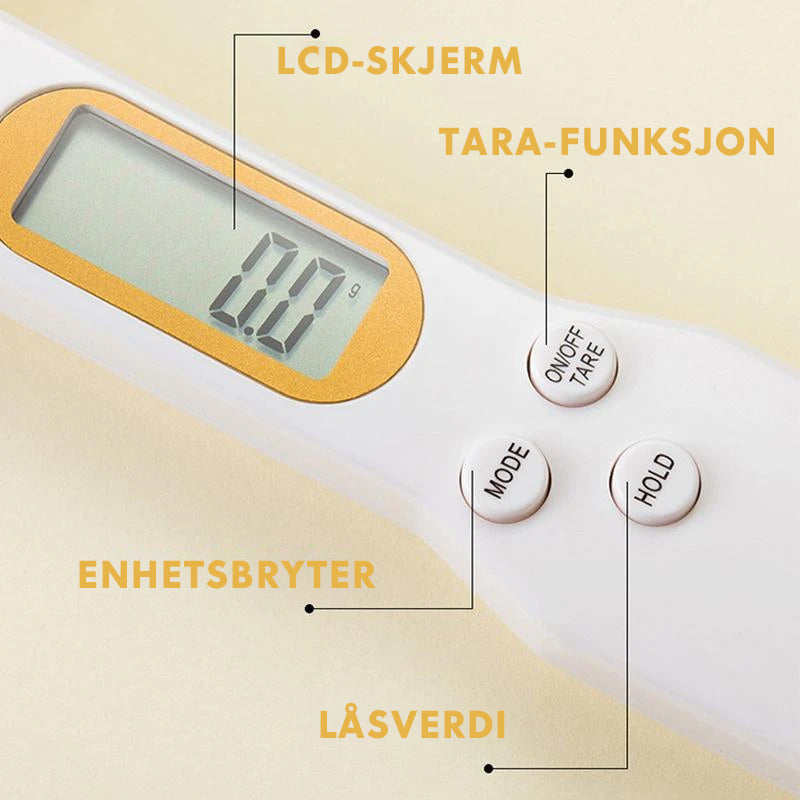 Elektronisk måleskje - Hög precision | Kökverktöy