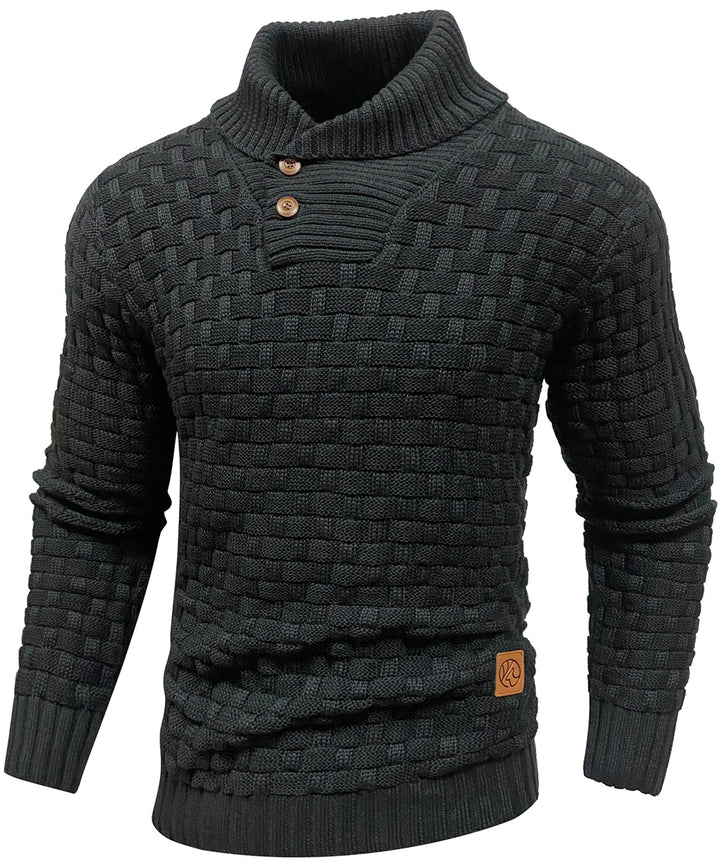 Herr Tröja med Hög Krage och Unikt Design