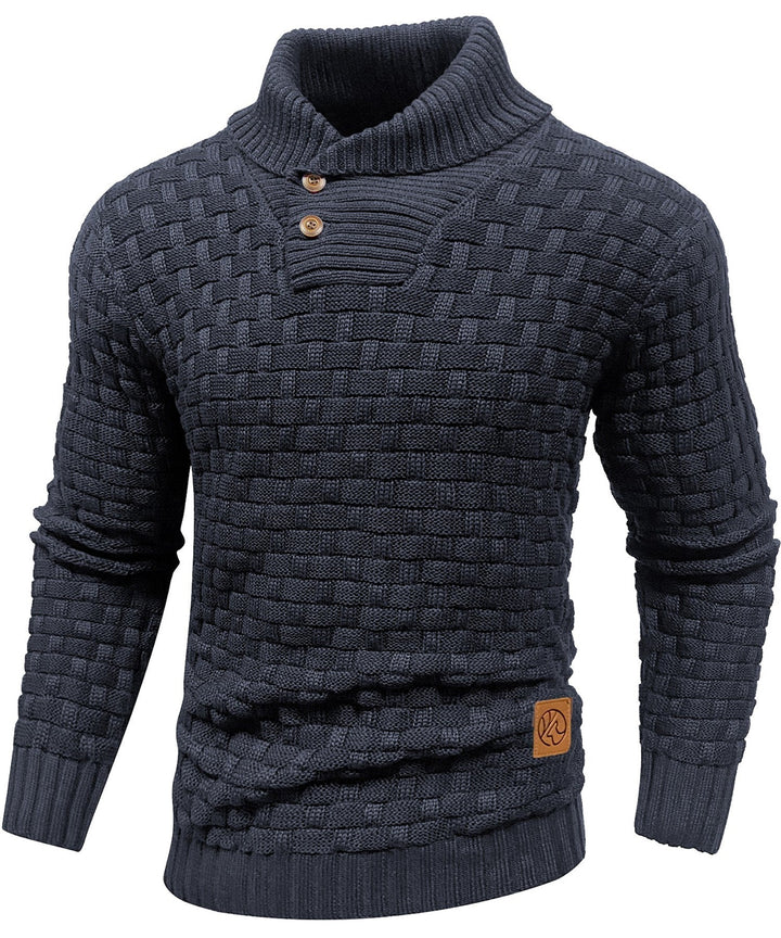 Herr Tröja med Hög Krage och Unikt Design