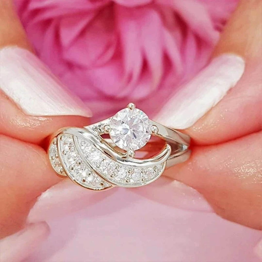 Kvinnor Englens Omfavnelse Ring med Cubic Zirconia