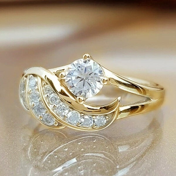 Kvinnor Englens Omfavnelse Ring med Cubic Zirconia