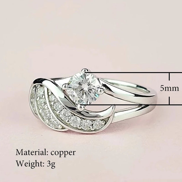 Kvinnor Englens Omfavnelse Ring med Cubic Zirconia