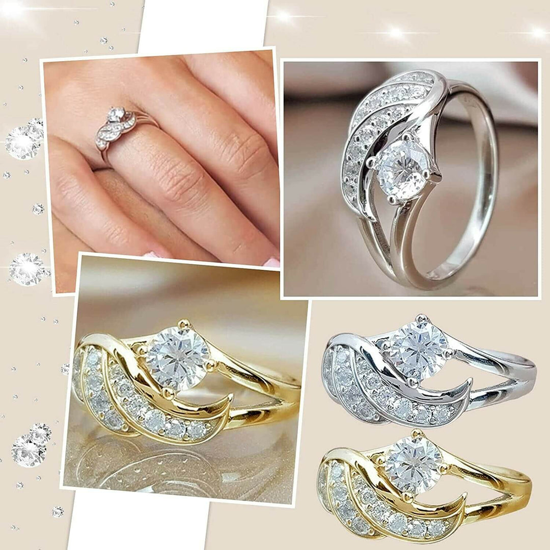 Kvinnor Englens Omfavnelse Ring med Cubic Zirconia