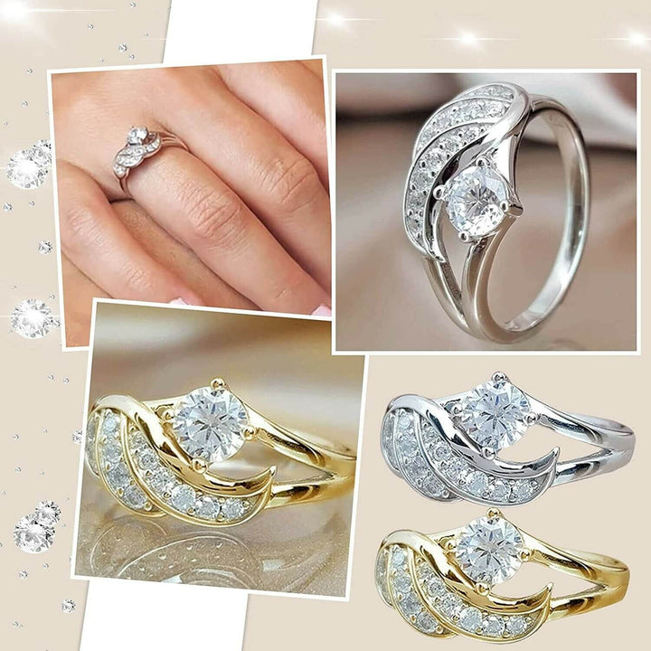 Kvinnor Englens Omfavnelse Ring med Cubic Zirconia
