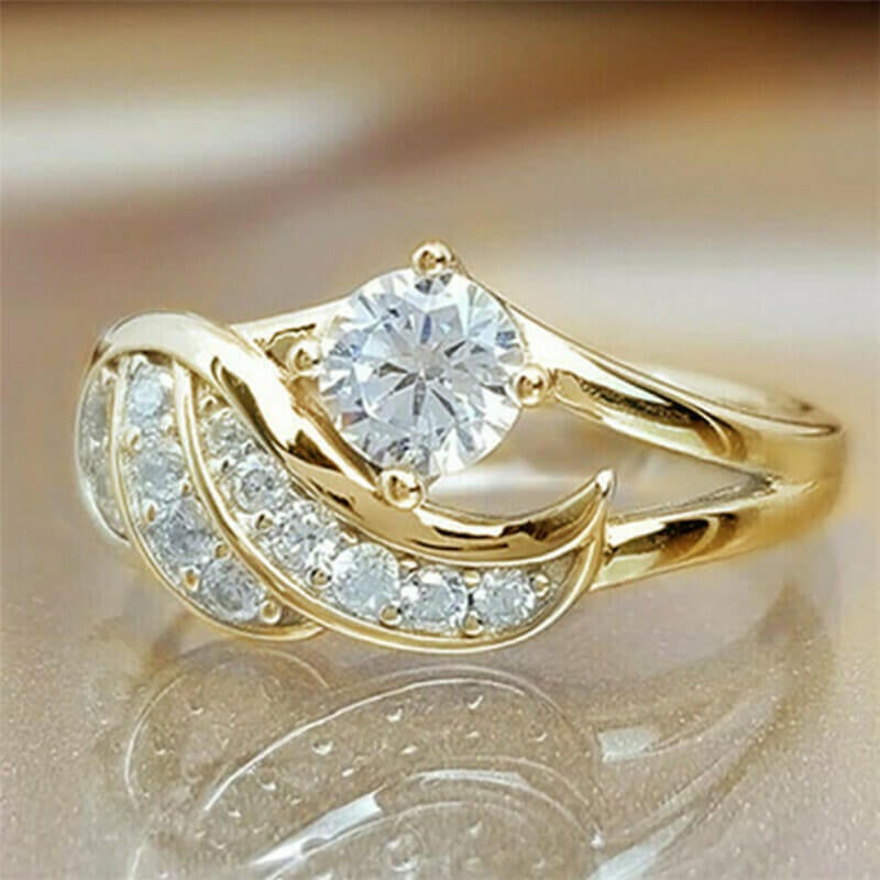 Kvinnor Englens Omfavnelse Ring med Cubic Zirconia