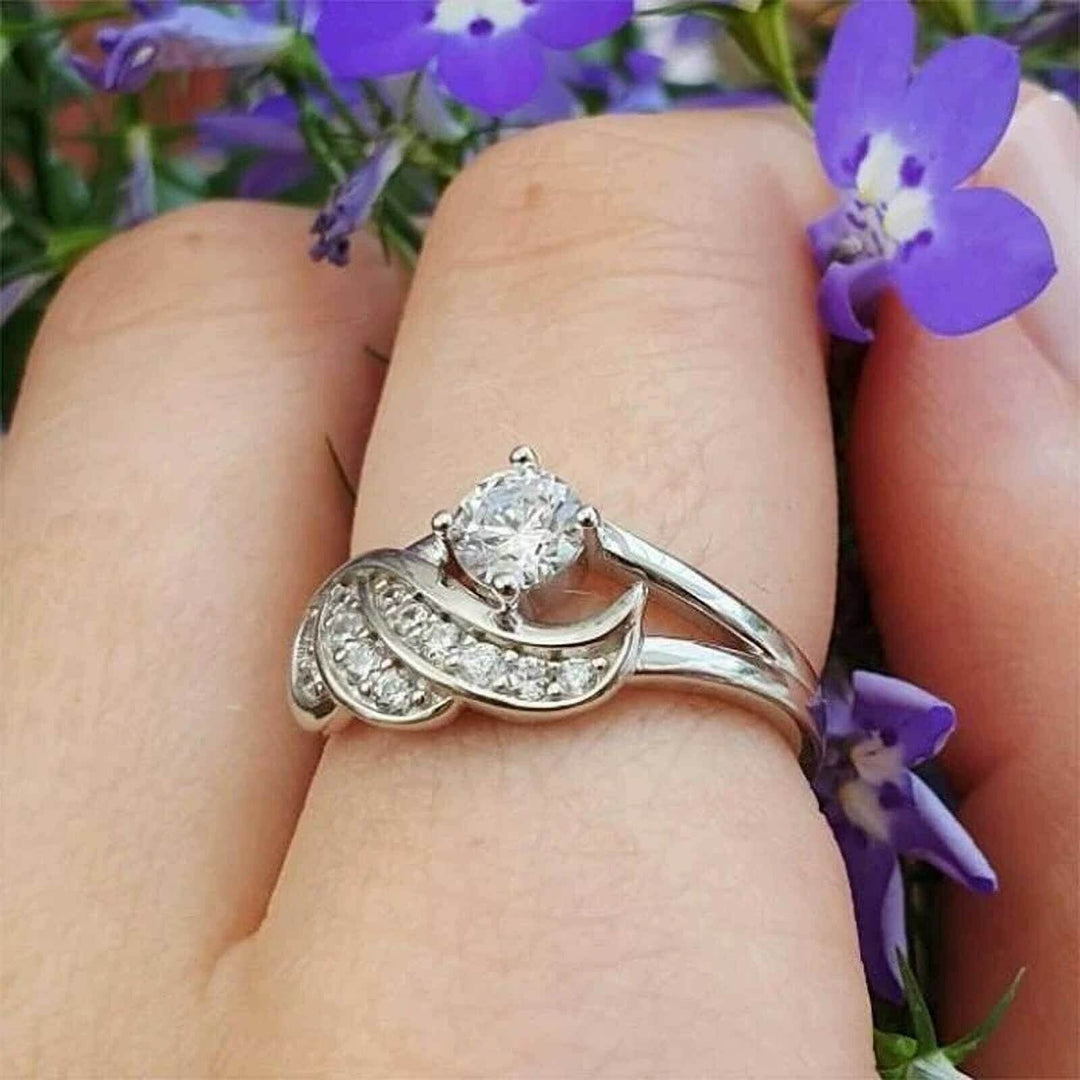 Kvinnor Englens Omfavnelse Ring med Cubic Zirconia