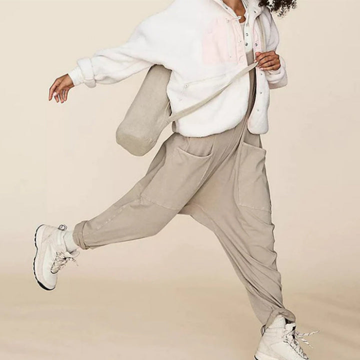 Enkel Jumpsuit med V-hals - Komfort och Stil