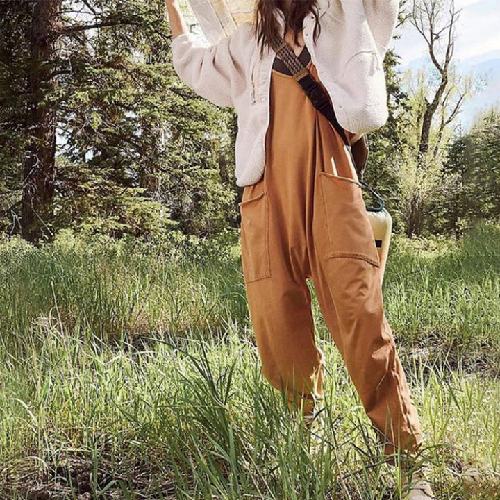 Enkel Jumpsuit med V-hals - Komfort och Stil