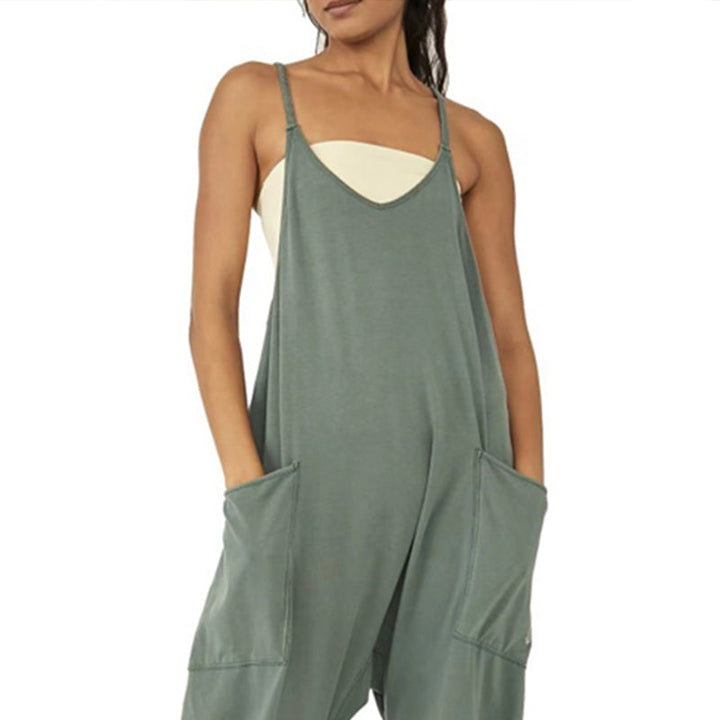 Enkel Jumpsuit med V-hals - Komfort och Stil