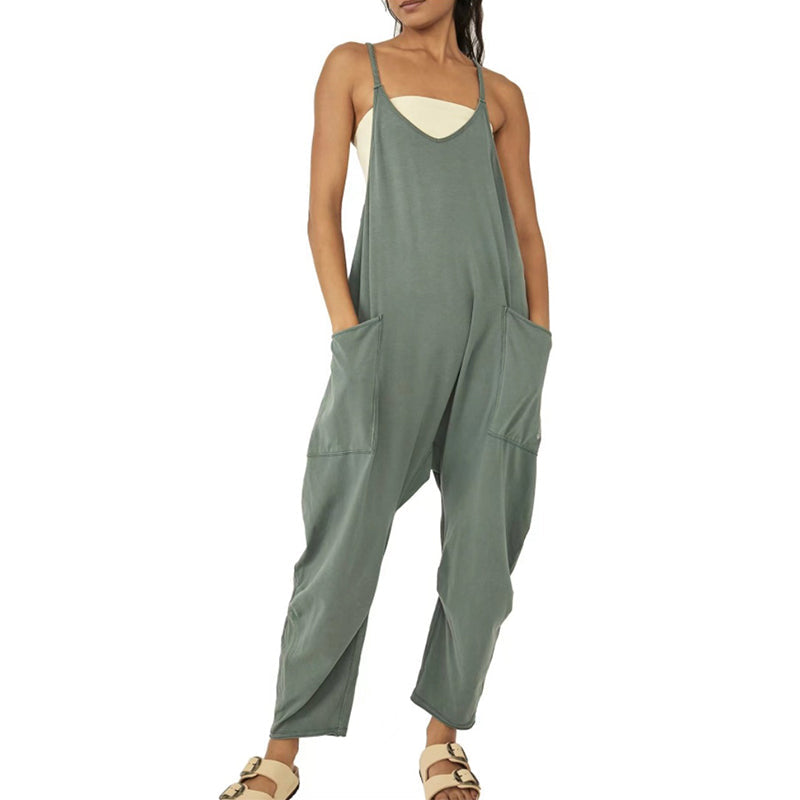 Enkel Jumpsuit med V-hals - Komfort och Stil