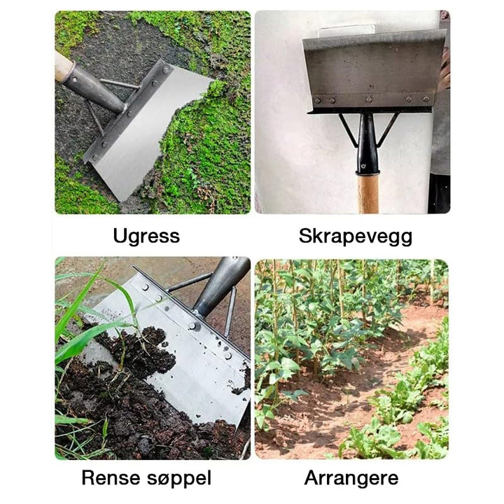 Multifunktionell Rengöringsspade i Rustfritt Stål - Ergonomisk Design