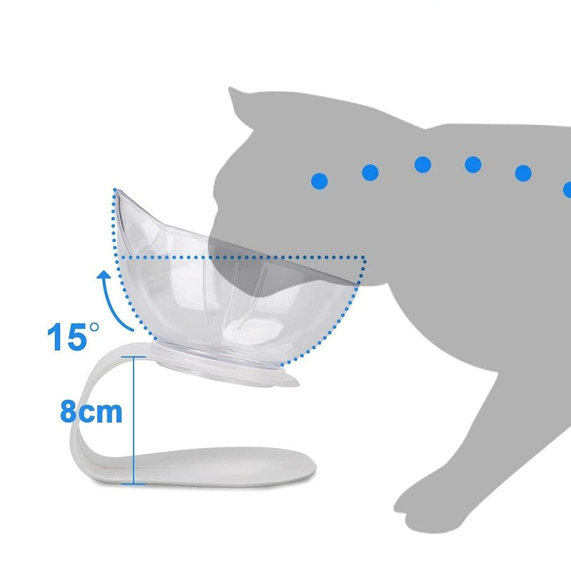 Ortopedisk Kattematskål | Ergonomisk Skråstilt Design