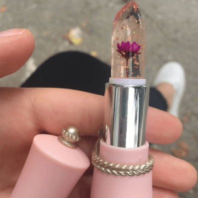 Fargeendrende Läppstift med Äkta Blommor - Långvarig Fukt
