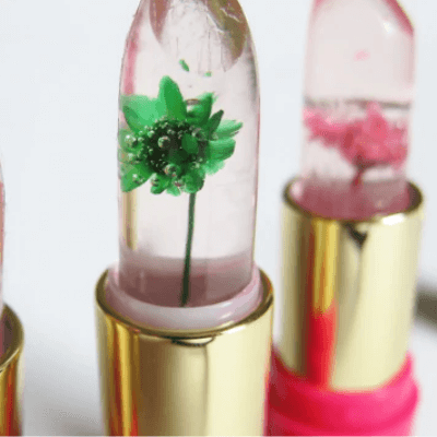 Fargeendrende Läppstift med Äkta Blommor - Långvarig Fukt