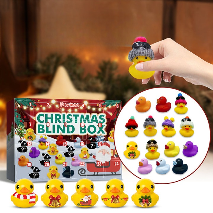 Adventskalender för barn - 24 gummi-ender med juletema