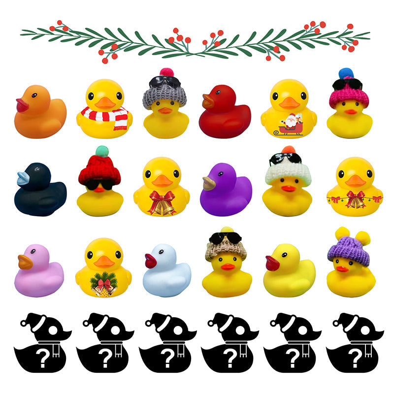 Adventskalender för barn - 24 gummi-ender med juletema