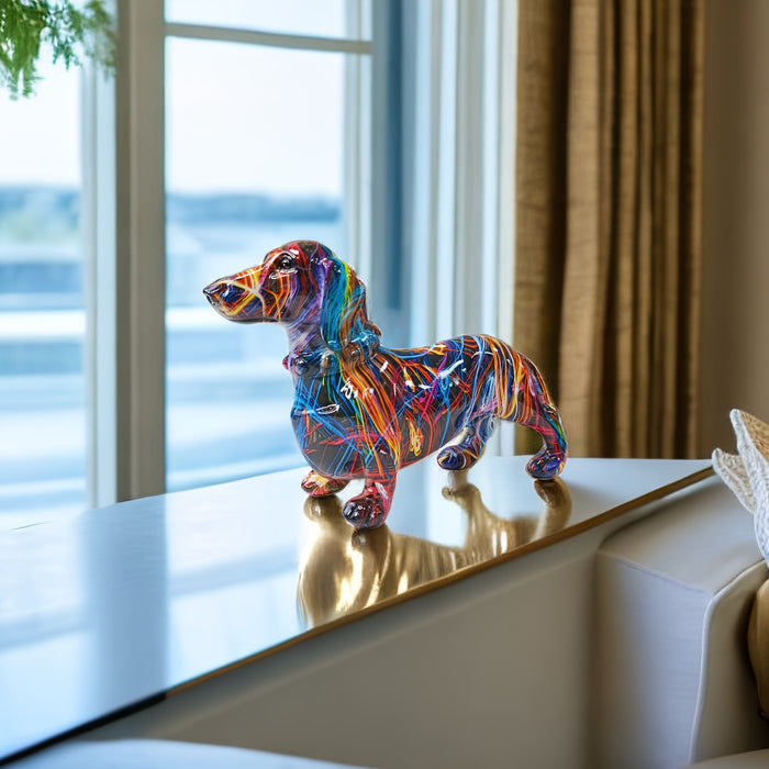 Färgglad Dachshund Figur - Lekende Hemmedekorasjon