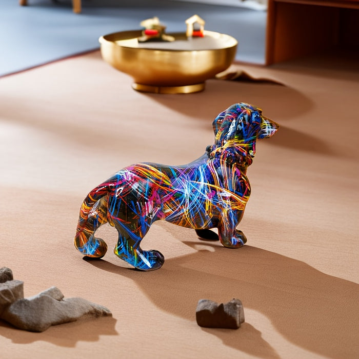 Färgglad Dachshund Figur - Lekende Hemmedekorasjon