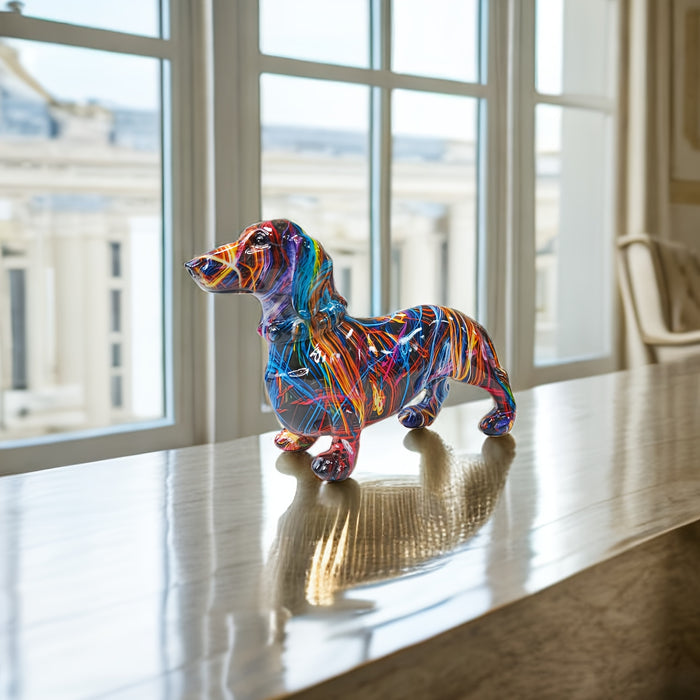 Färgglad Dachshund Figur - Lekende Hemmedekorasjon