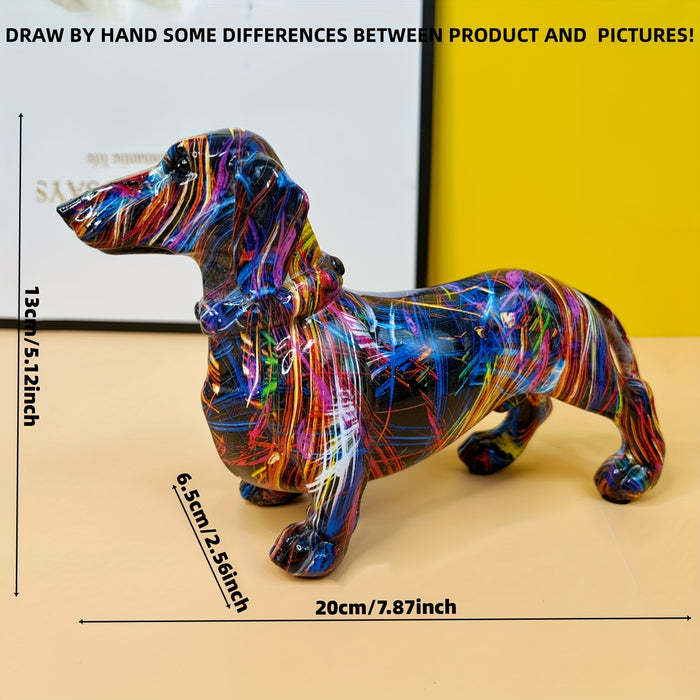 Färgglad Dachshund Figur - Lekende Hemmedekorasjon