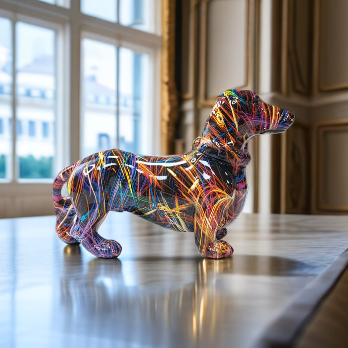 Färgglad Dachshund Figur - Lekende Hemmedekorasjon