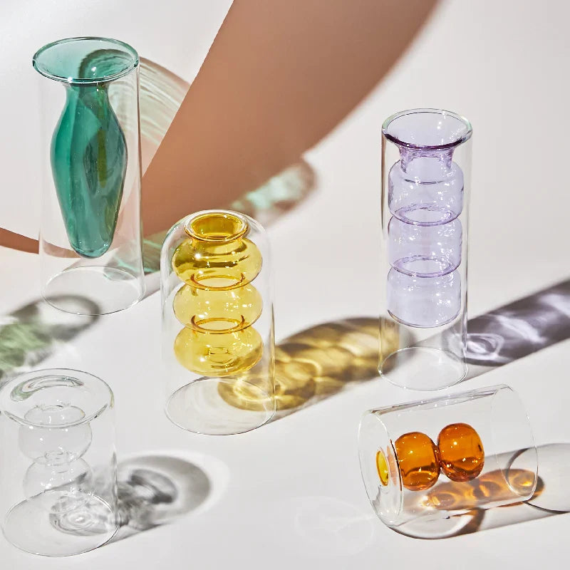 Färgglad Glassvase med Skandinavisk Design