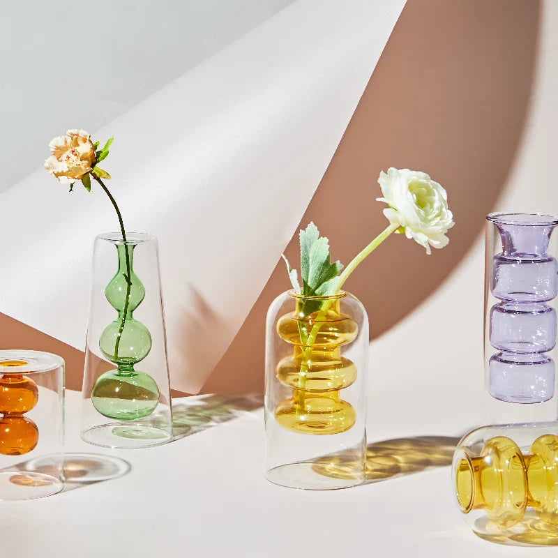 Färgglad Glassvase med Skandinavisk Design